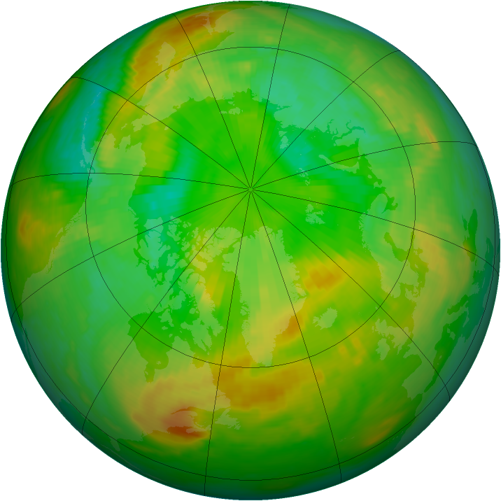 Arctic ozone map for 05 July 1979